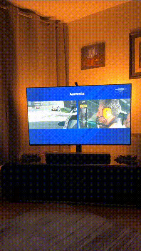 A Race RGB member's setup running Philips Hue ambient lighting